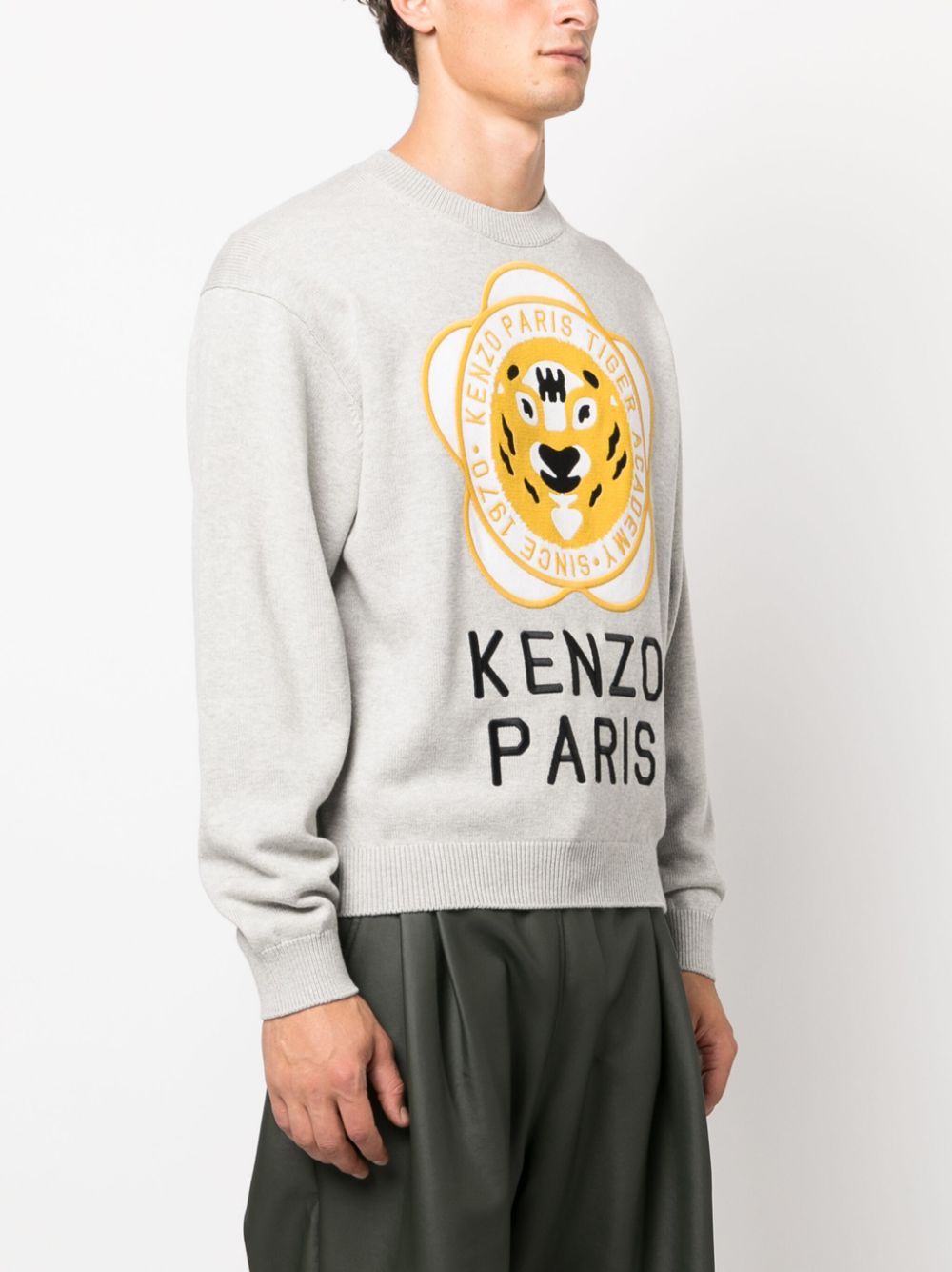 Kenzo logo-patch wool-cotton sweatshirt Men