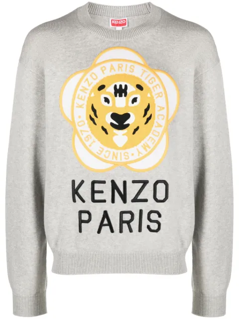 Kenzo logo-patch wool-cotton sweatshirt Men