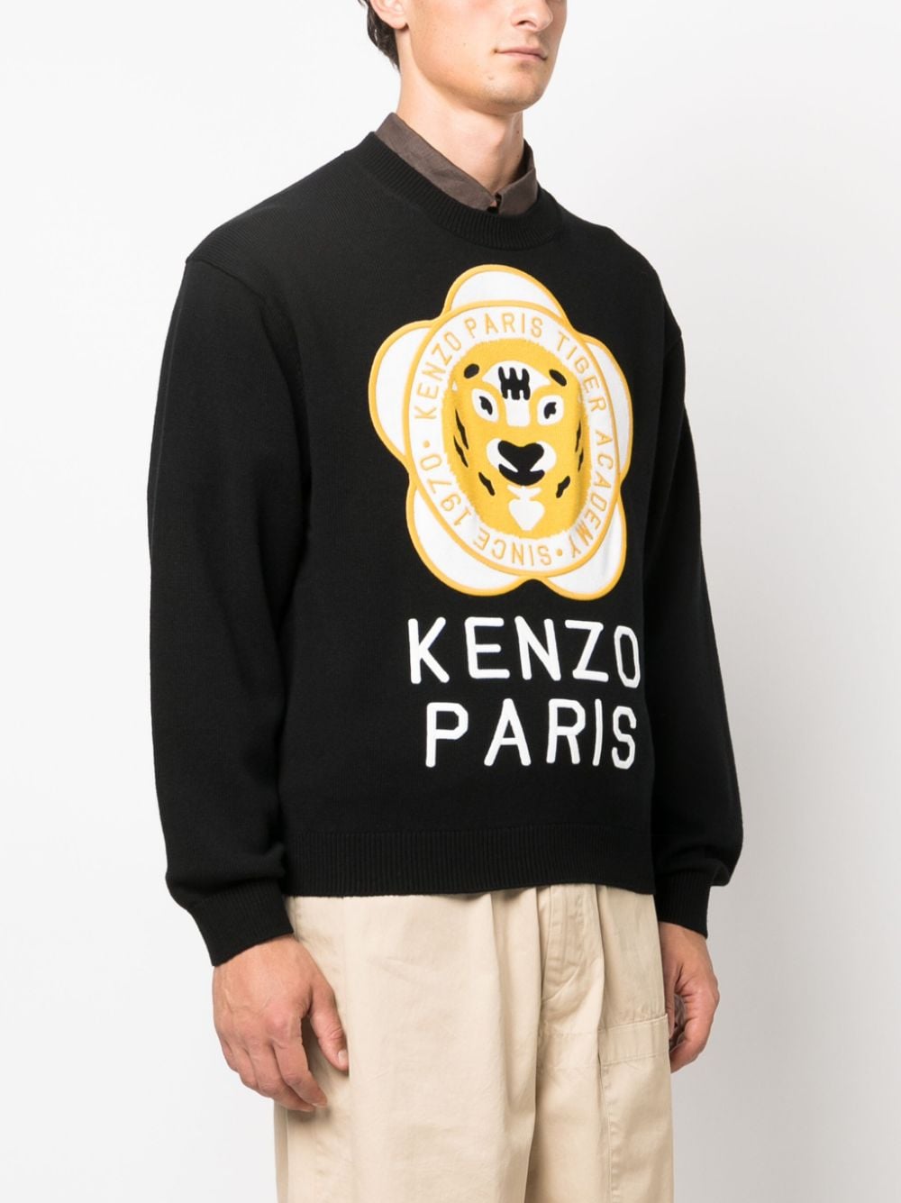 在庫限品 Kenzo ケンゾー リブトリムセーター ニット プルオーバー