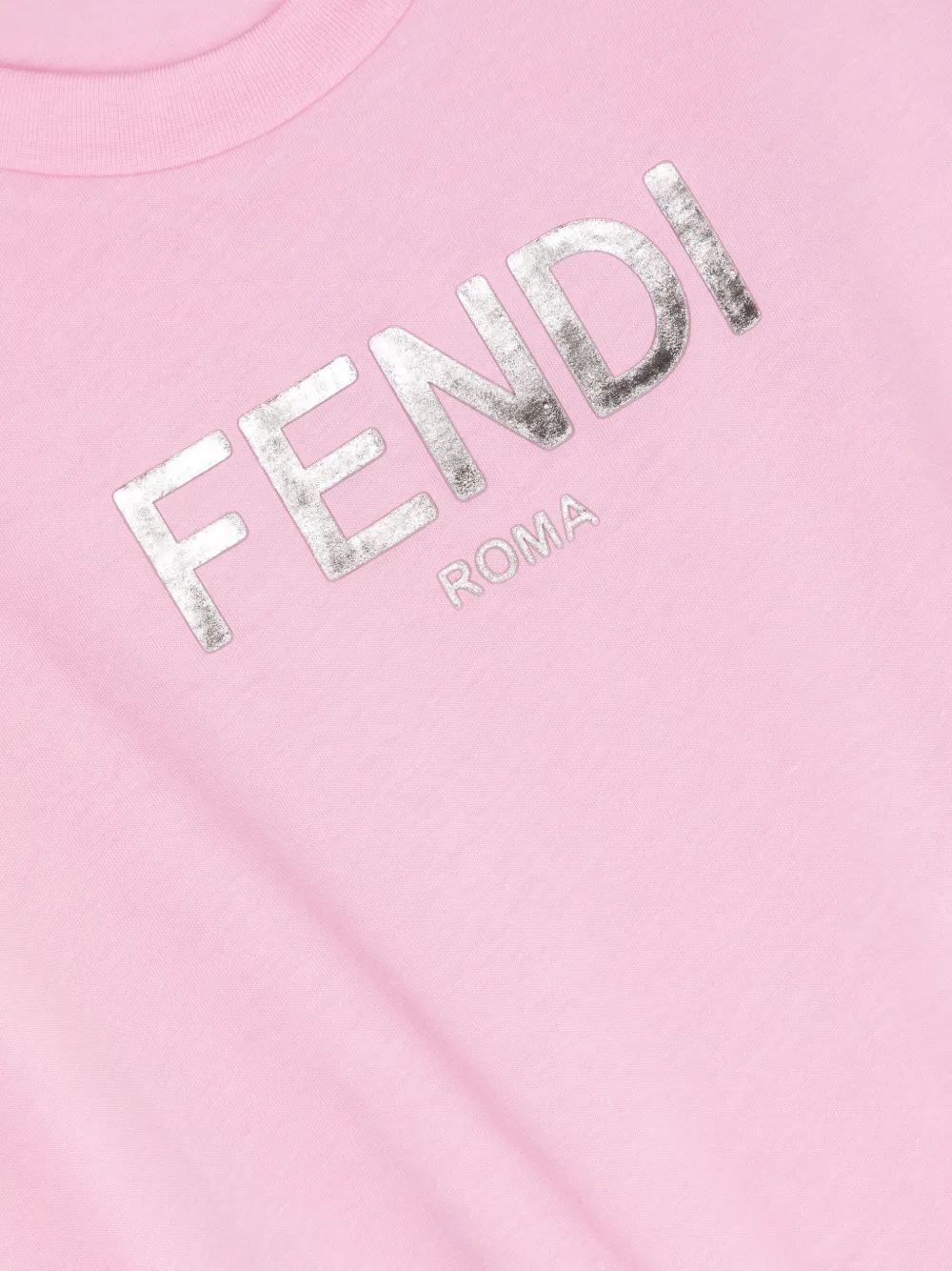 Fendi Kids T-shirt met logo Roze