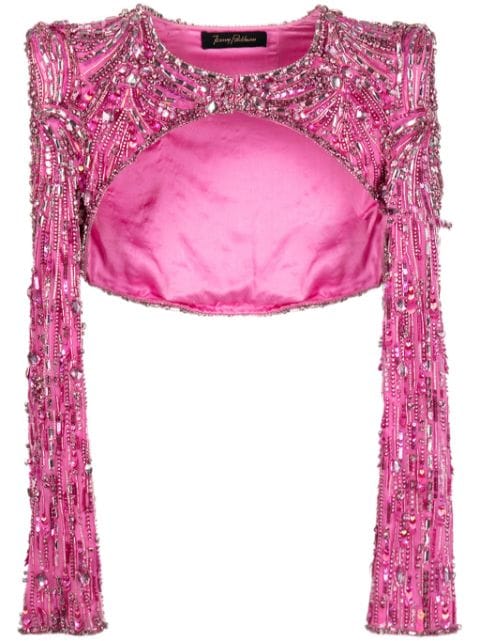 Jenny Packham Maya bead-embellished cape