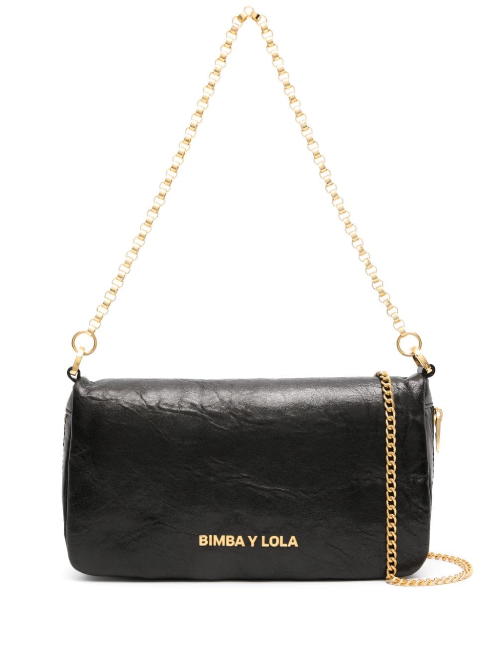 Bimba Y Lola logo-lettering Leather Crossbody Bag - Black