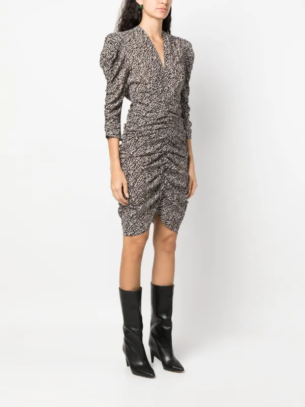 オールインワン・サロペット Isabel Marant Celina Graphic-Print Dress ISABEL MARANT Celina floral-print Silk Dress | Black