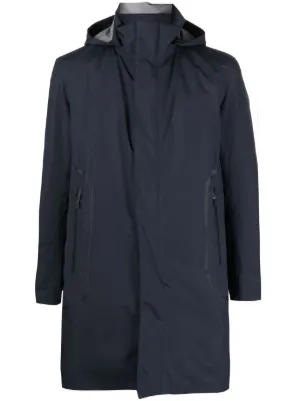 HERNO フーデッドコート ブルーグレー　46 HERNO フーデッドコート ブルーグレー 46 Herno フーデッド コート