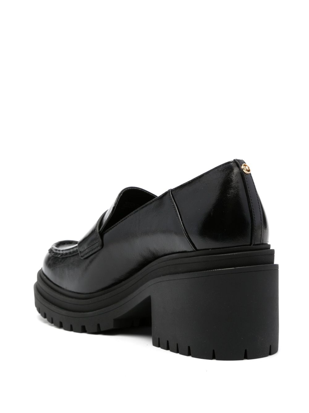 Shop Michael Michael Kors 75mm Leather Loafers In Black