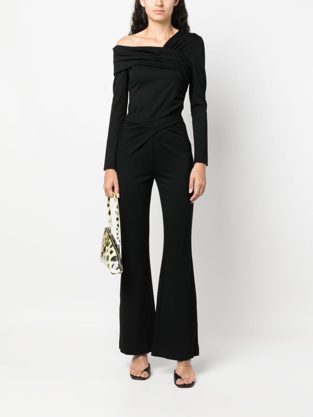 DVF Diane von Furstenberg Dolores asymmetric blouse - Zwart