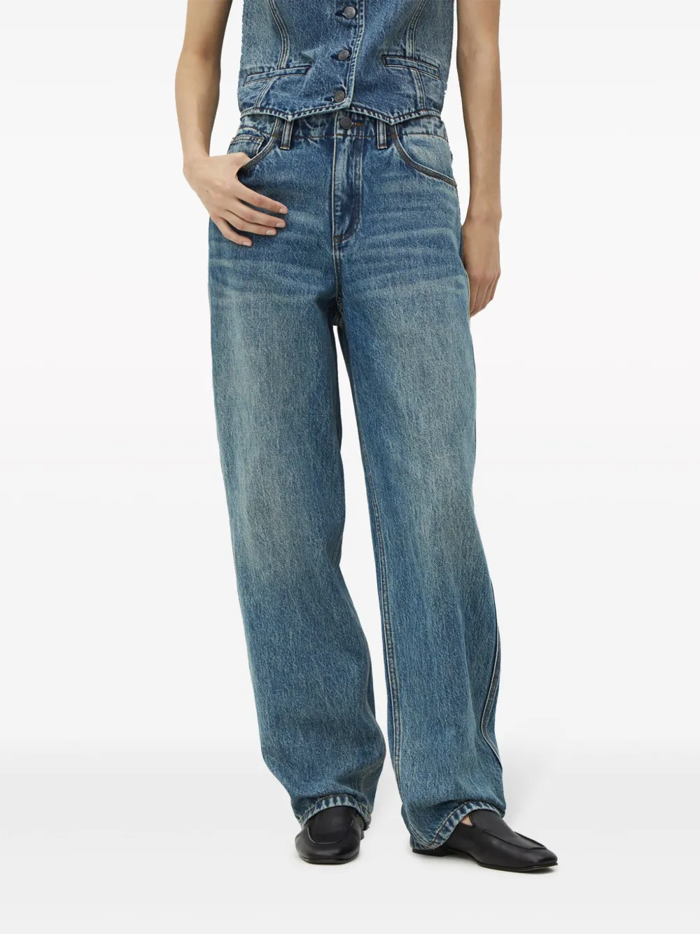 12 STOREEZ 312 straight-leg jeans - Blauw