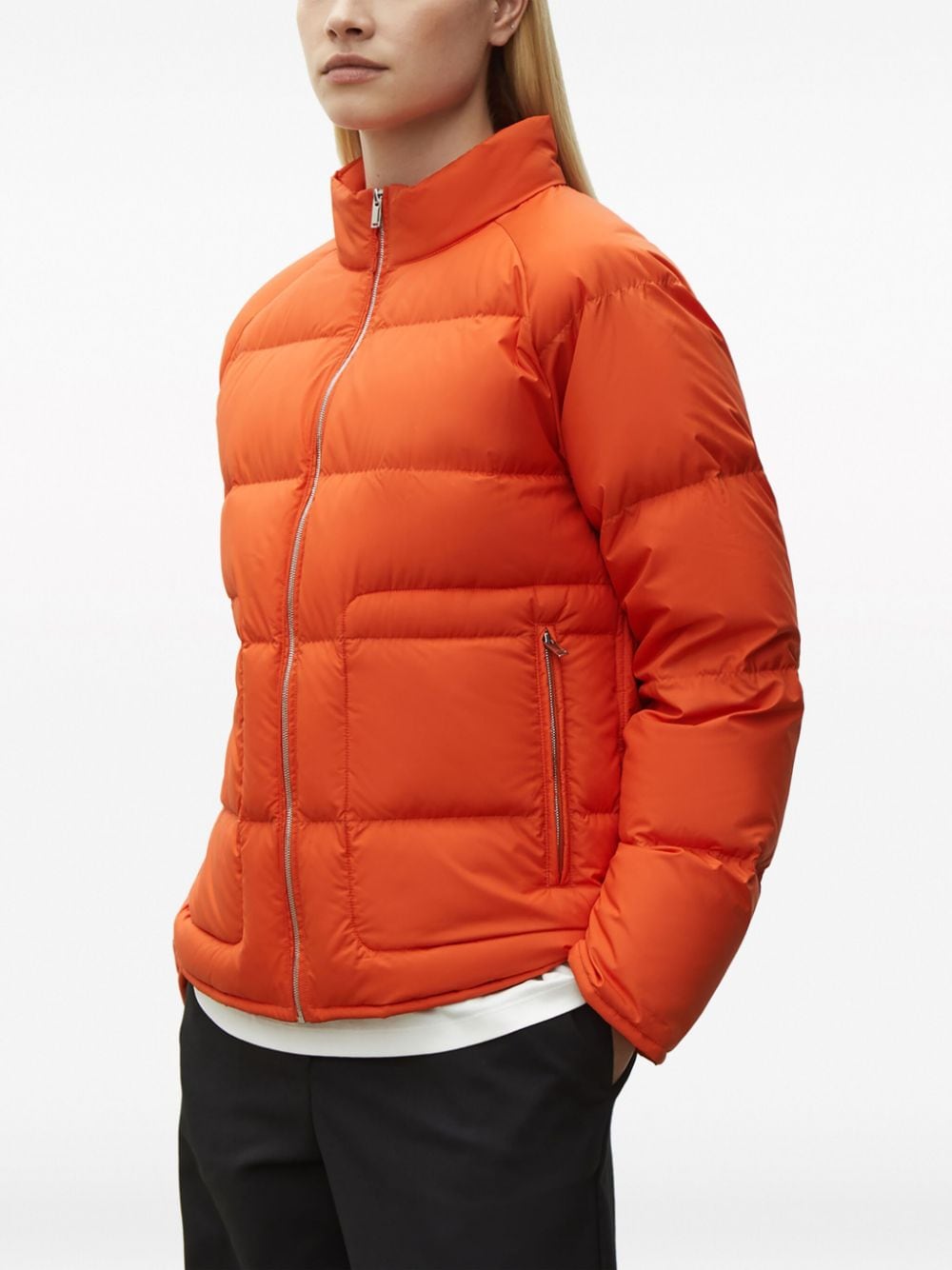 Shop 12 Storeez Lightweight Padded Puffer Jacket In Orange