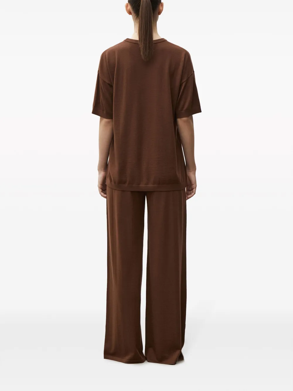 12 STOREEZ T-shirt met verlaagde schouders Bruin