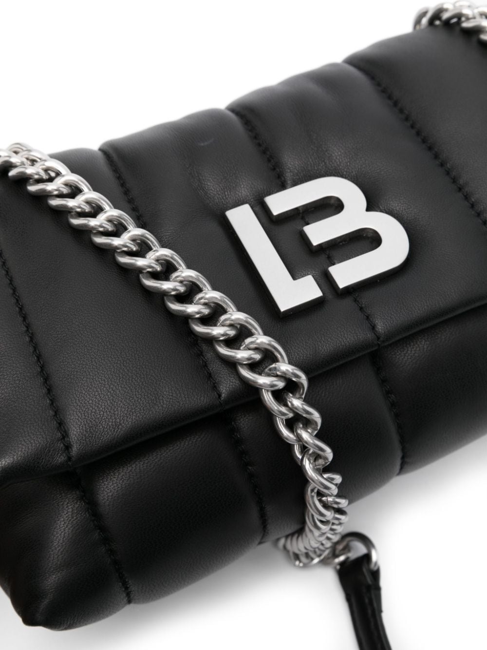Shop Bimba Y Lola Small Quilted Leather Crossbody Bag In Black