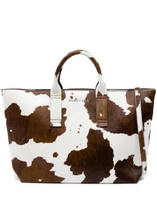 Large cow print bag sale