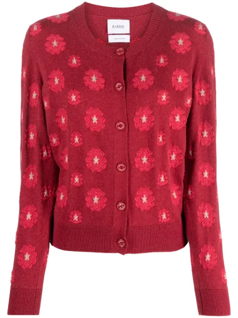 Barrie floral-embroidered cardigan