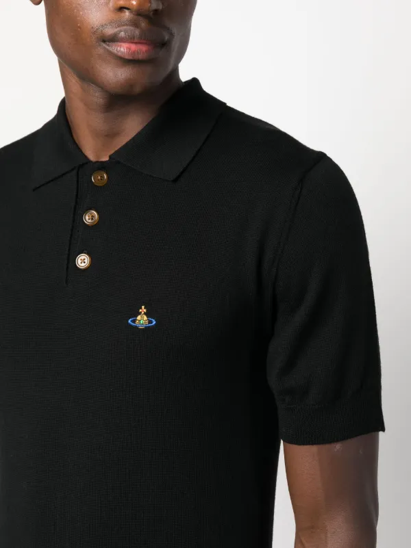 Vivienne westwood shop black polo shirt