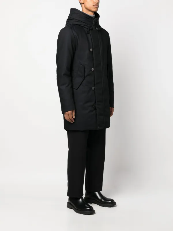 Peuterey Hooded Feather Down Parka | Blue | FARFETCH JO