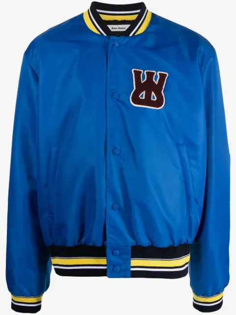 Wales Bonner logo-patch bomber jacket
