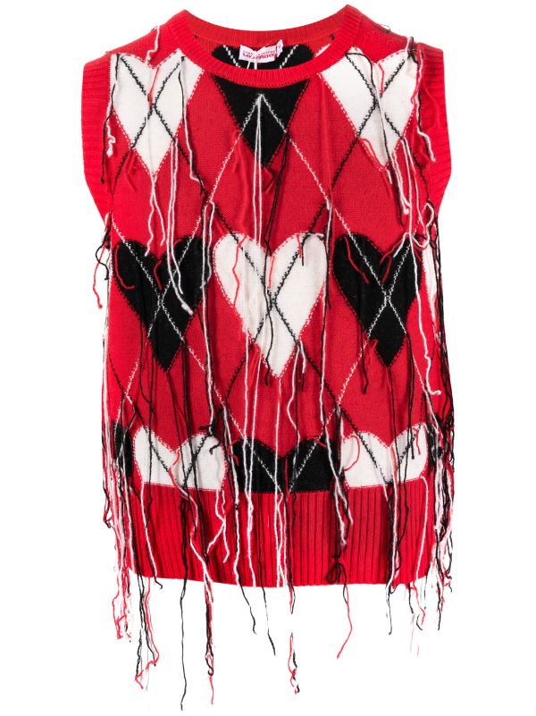 Charles Jeffrey Loverboy Fringed Knitted Vest - Farfetch