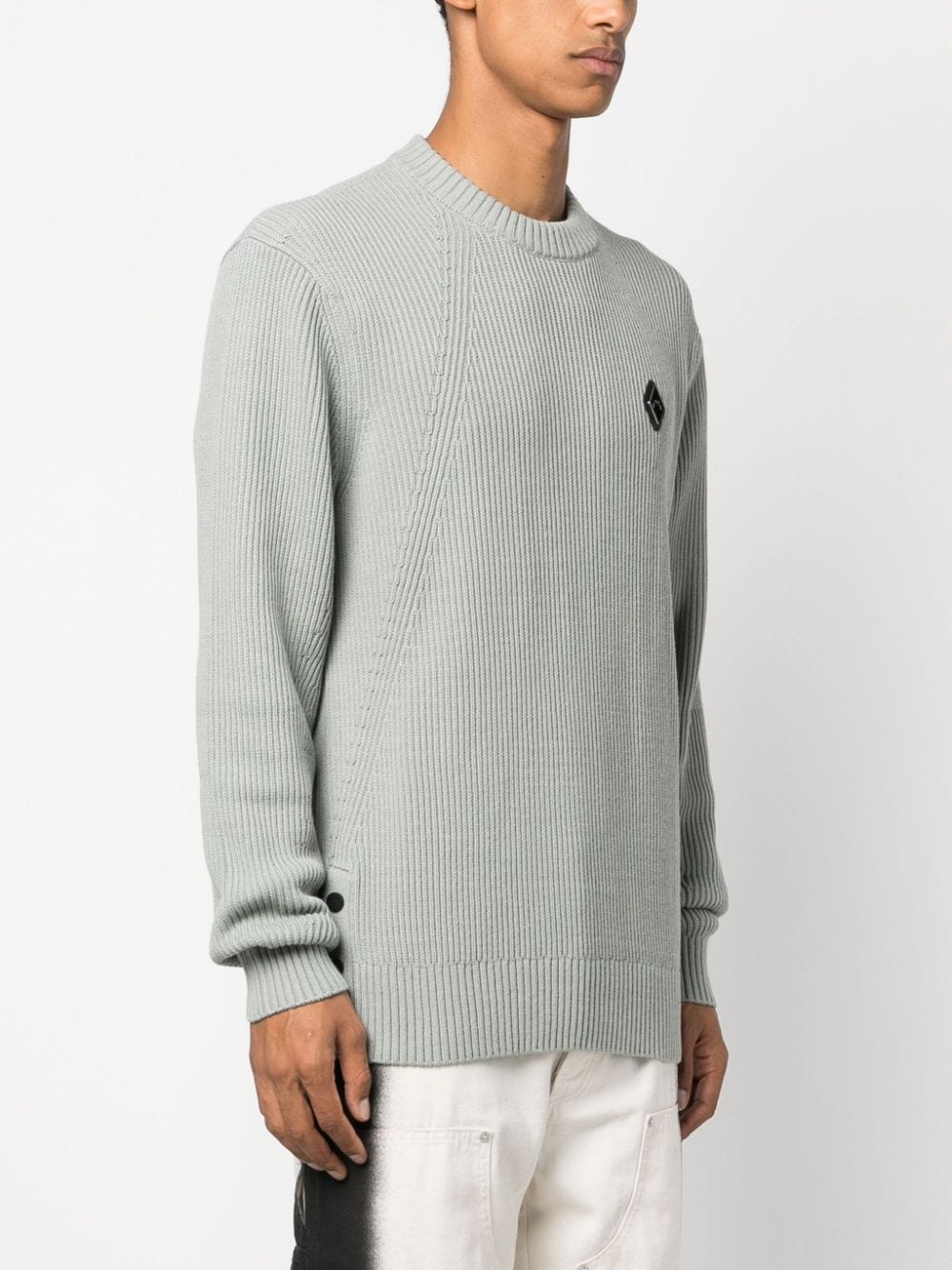 Shop A-cold-wall* Fisherman's-knit Jumper In Green