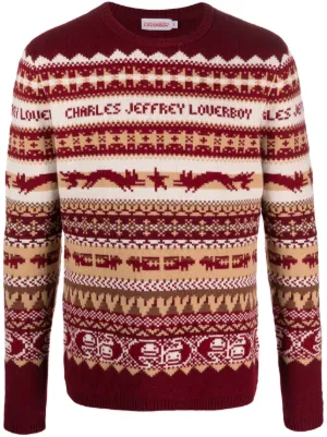 Charles Jeffrey Loverboy crerw-neck intarsia-knit Jumper - Farfetch