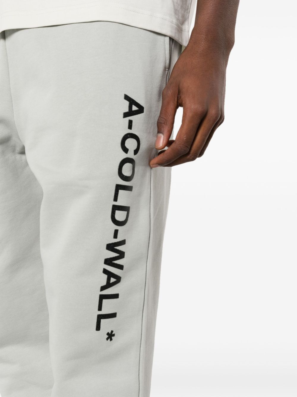 Shop A-cold-wall* Essentials Cotton Track Pants In Grey