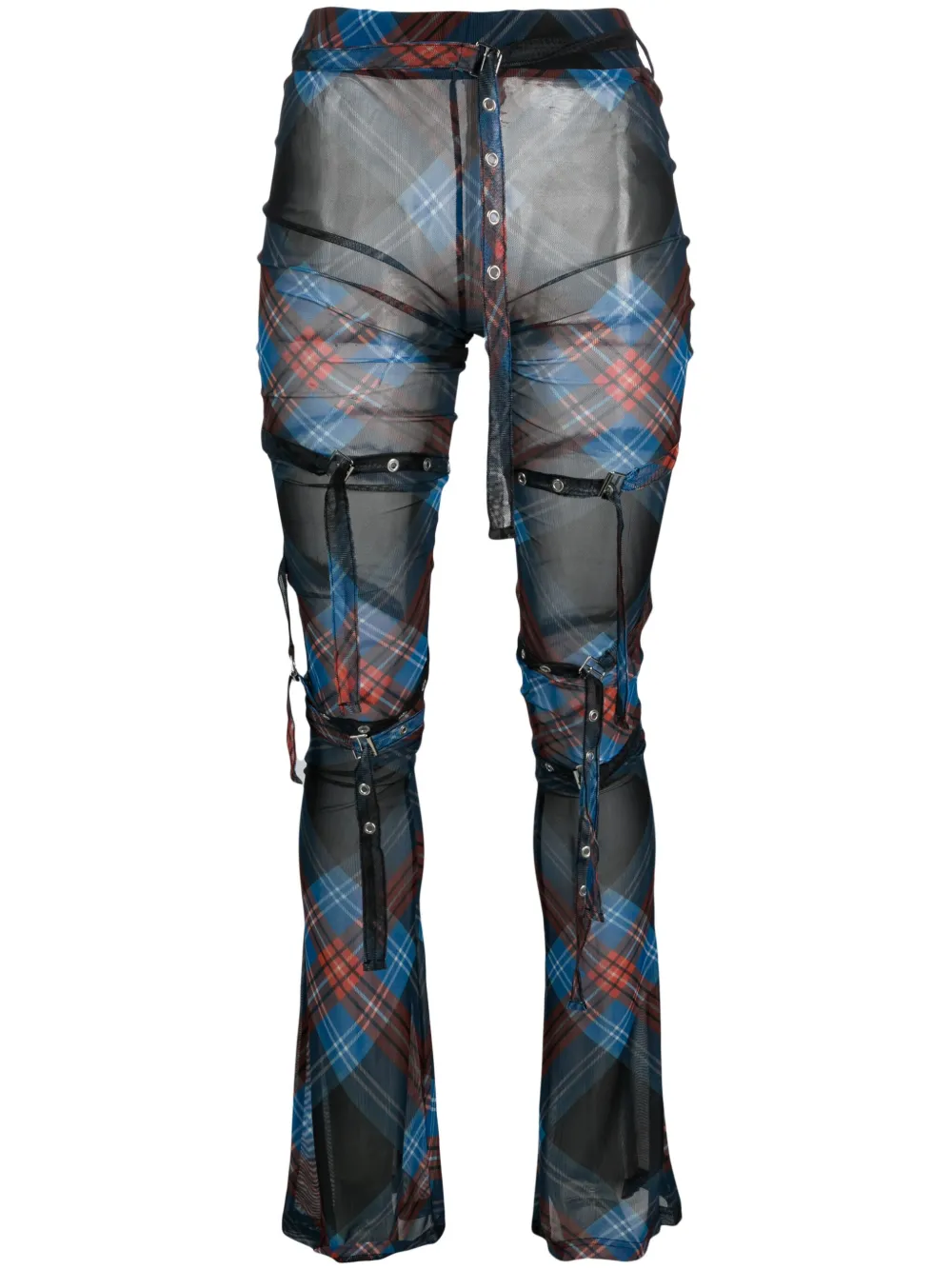 Charles Jeffrey Loverboy Leggings mit Schottenkaro - Blau