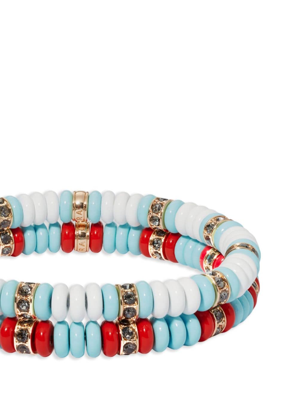 Shop Roxanne Assoulin The Independent Beaded Bracelet (set Of Two) In Blue