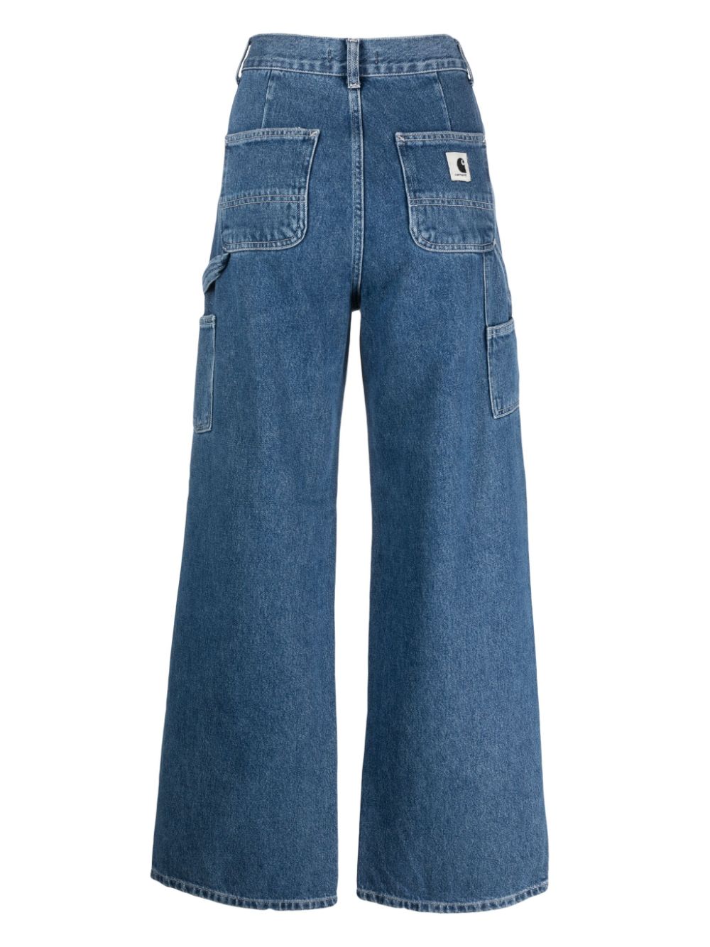 Shop Carhartt High-waist Wide-leg Jeans In Blue