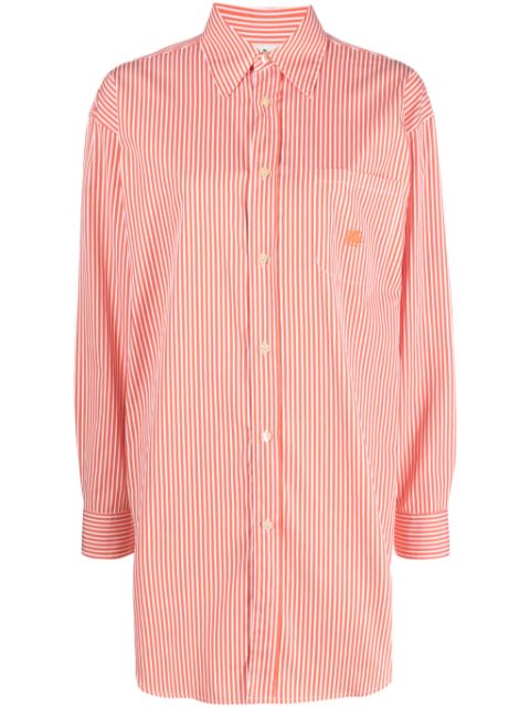 ETRO striped logo-embroidered cotton shirt Women