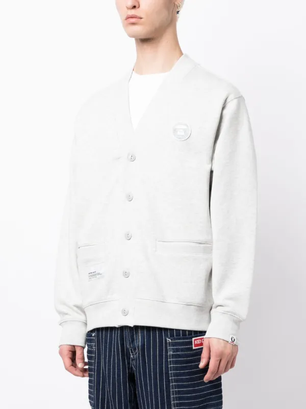 AAPE BY *A BATHING APE® logo-patch mélange-effect Jersey