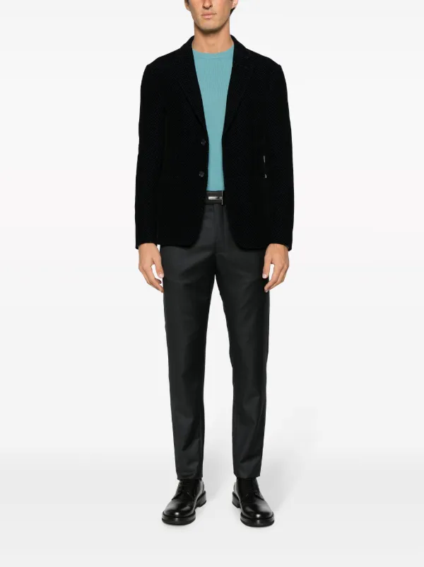 GIORGIO ARMANI ジップアップベスト 薄手 ネイビー/RW394 ジップトップ ネイビー – monzee