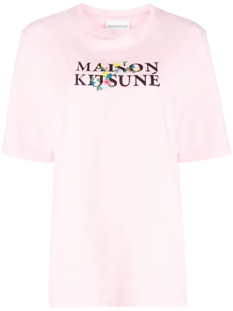 Maison Kitsune logo-print cotton T-shirt Women