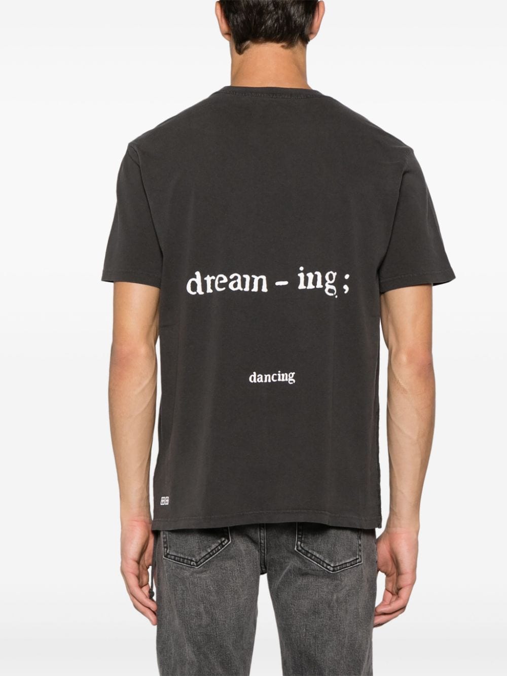 Shop Ksubi Dreaming Kash Slogan-appliqué Cotton T-shirt In Grey