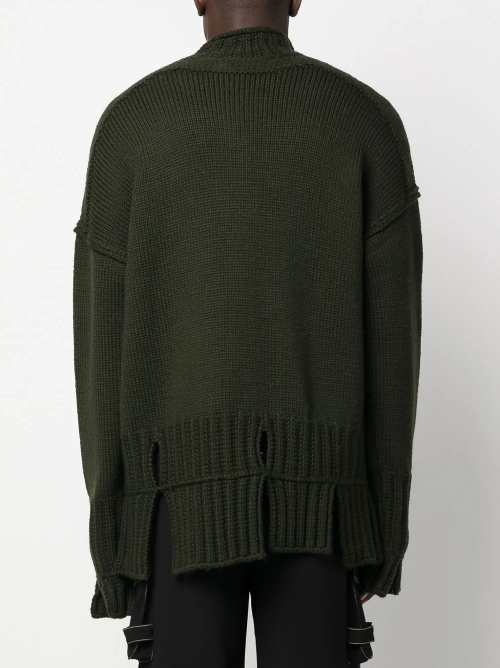 Shop A-cold-wall* Distressed Wool Jumper In Green