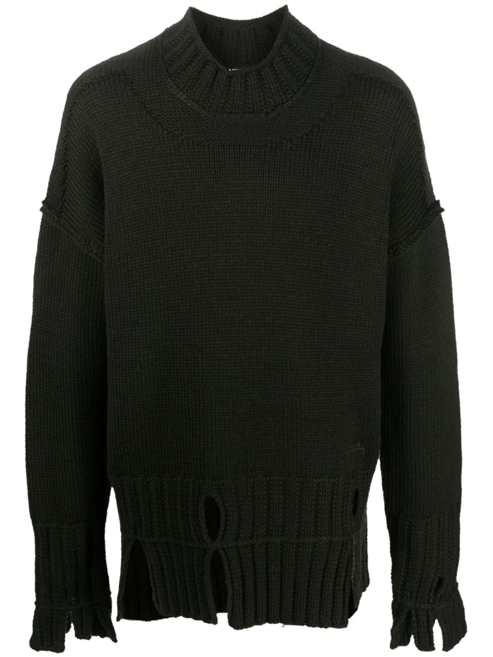 A-COLD-WALL* distressed wool jumper - Green