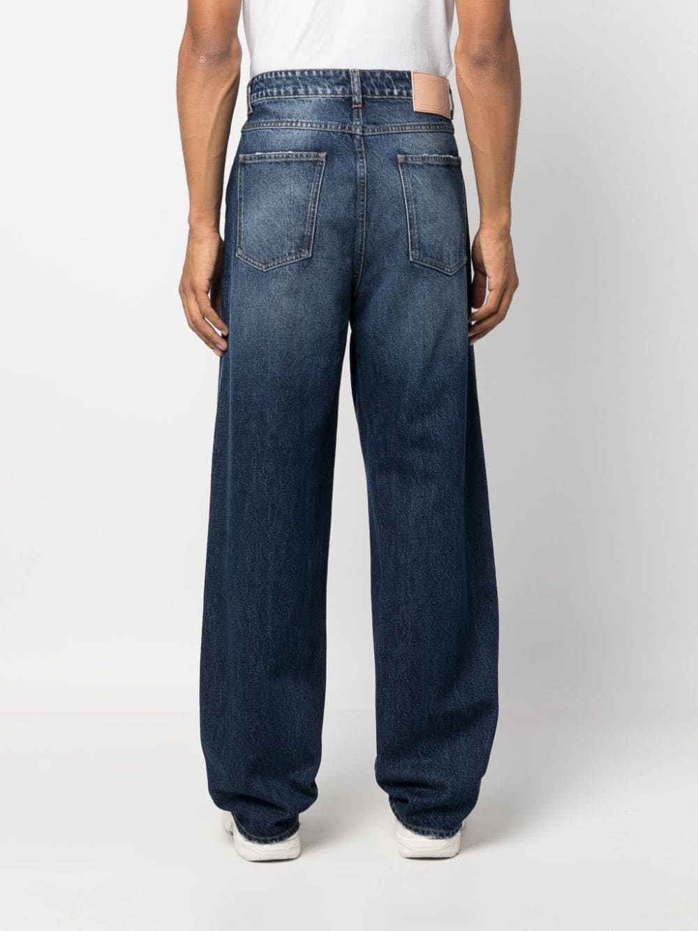Shop A-cold-wall* Vintage-wash Wide-leg Jeans In Blue