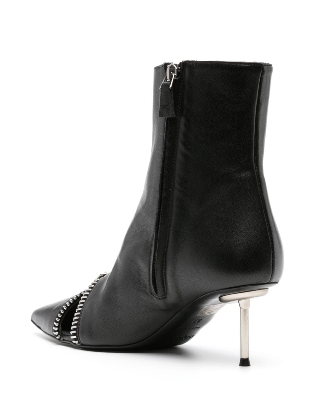 Shop Coperni Zip 60mm Leather Ankle Boots In Black