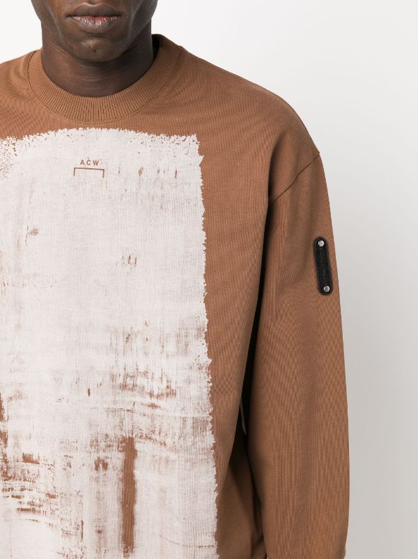 A-COLD-WALL* Brushstroke-print Cotton Sweatshirt - Farfetch