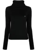 Vivienne Westwood Orb-embroidered roll neck jumper - Black