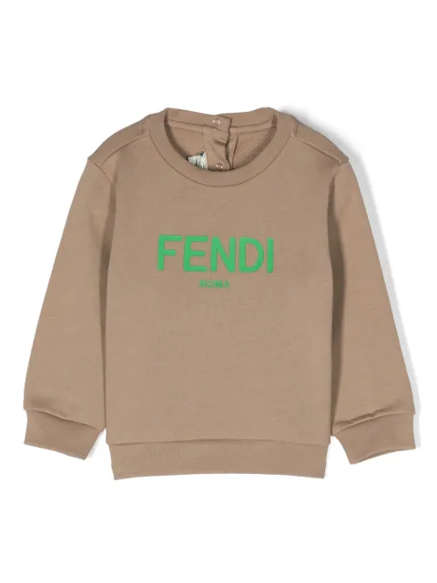 Fendi Kids logo-print cotton sweatshirt