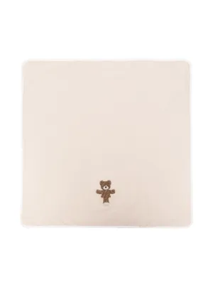 Fendi Kids モノグラム テディベア ブランケット | ホワイト | FARFETCH JP
