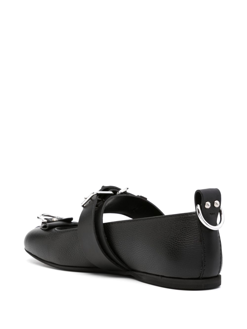 JW Anderson padlock-detail leather ballerina shoes Women