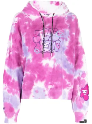 Pink and blue sales tie dye hoodie mens
