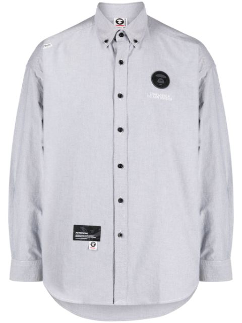 AAPE BY *A BATHING APE logo-patch cotton shirt Men