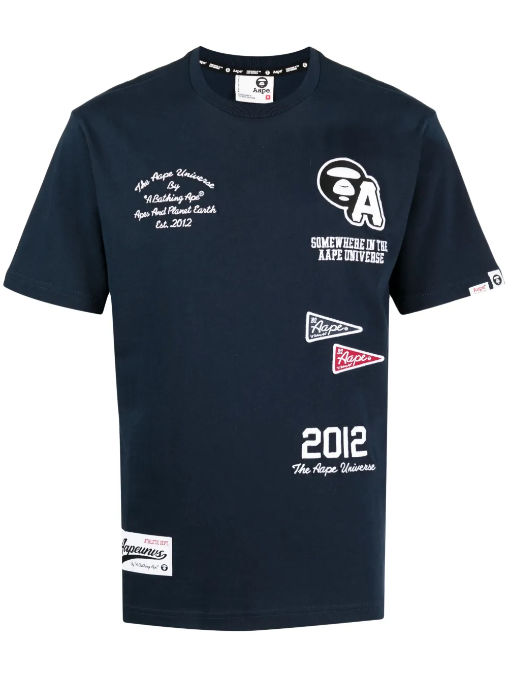 AAPE BY *A BATHING APE T-shirt met logoprint Blauw