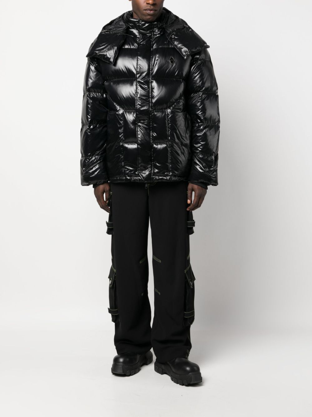 A-COLD-WALL* Alto hooded quilted down jacket - Zwart