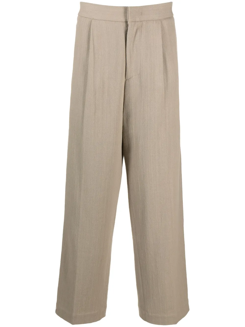 Bonsai Katoenen straight broek Grijs