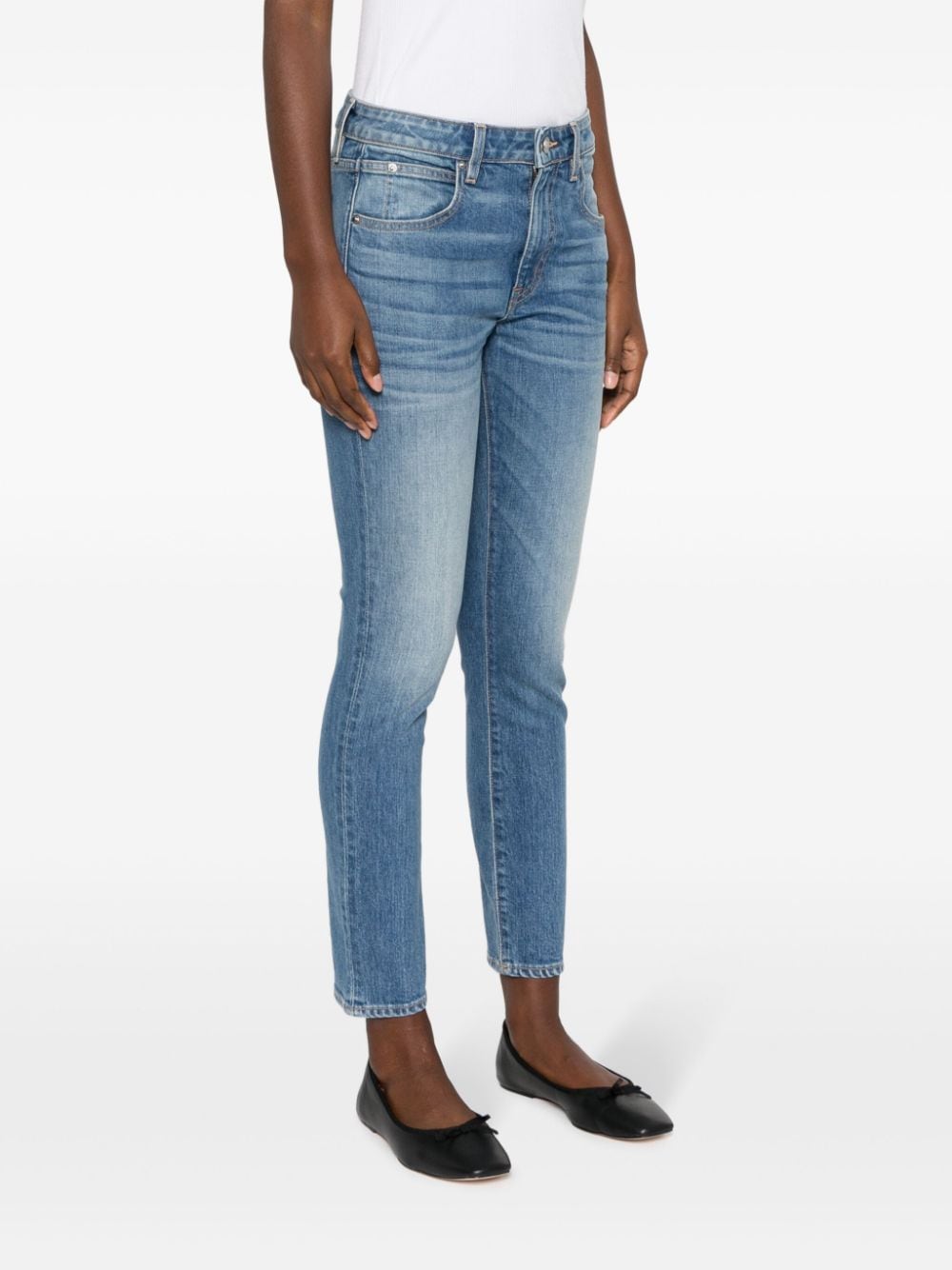 Shop Slvrlake Loulou Mid-rise Slim-fit Jeans In Blue