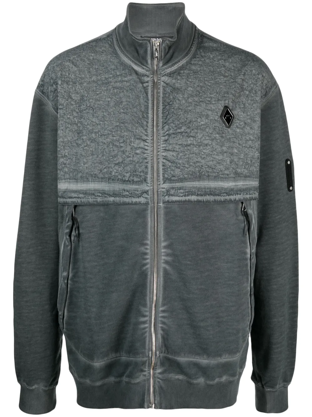 A-COLD-WALL* zip-up washed-cotton sweatshirt - Grey