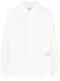 Martine Rose floral-lace wrap shirt - White