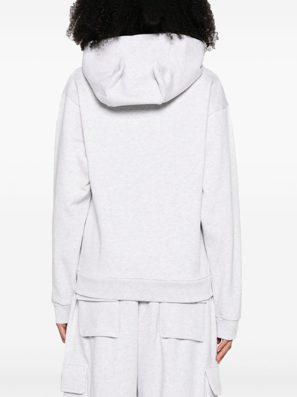 Shop Coperni Horn Logo-print Hoodie In Grey