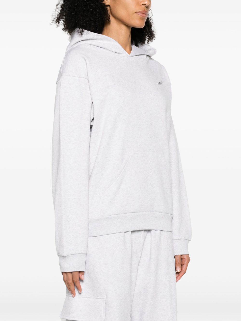 Shop Coperni Horn Logo-print Hoodie In Grey